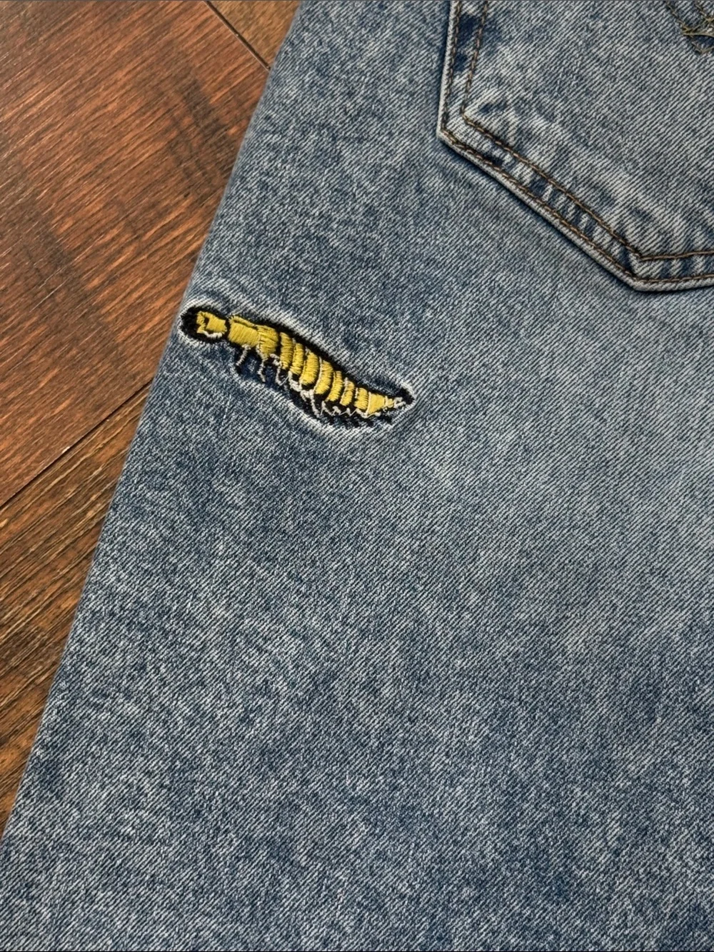 Levi’s 512 Slim Taper Embroidered Insect Jeans W31 L30 Dragonfly Butterfly